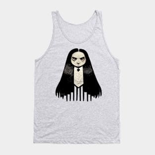 ADDAMS Family, Wednesday-inspired design, Tank Top